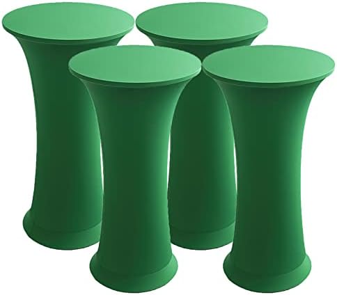 LIFEDX Spandex Cocktail Table Cover,Round Cocktail Tablecloth Stretch Tablecloths Fitted High Top Round Bar Table for Wedding Party Banquet Birthday Outdoor Party,Royal Blue,4Pcs