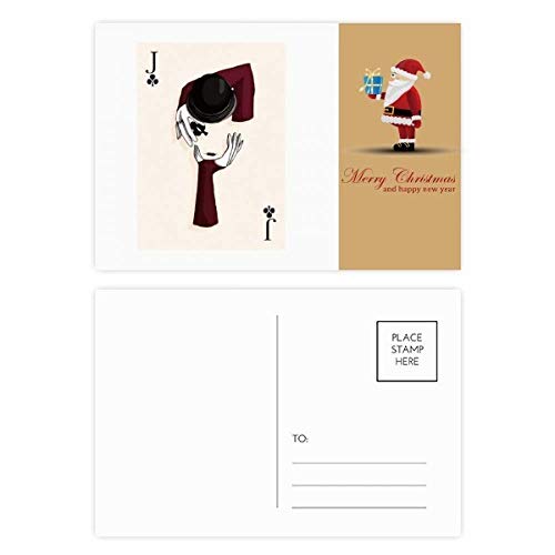 Cartes postales à jouer Club J motif Père Noël lot de 20 pour correspondance de fête