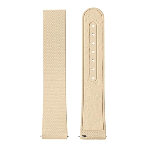 Omega X Swatch MoonSwatch 20mm FKM �N�C�b�N�����[�X �����Y ���f�B�[�X ���j�o�[�T�������p���v�o���h�A�N�Z�T���[�ɑΉ�(Beige-No buckle)