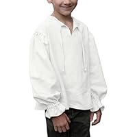 Camisa medieval para niño con mangas largas y volantes I Dos T