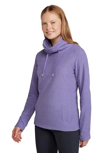 Mountain Warehouse Hebridean Womens Cowl Neck Fleece - Breathable Sweater, Brushed Inner & Two Front Pockets – Ideal For Spring Summer, Travel & Outdoors Grape Women's Size 16