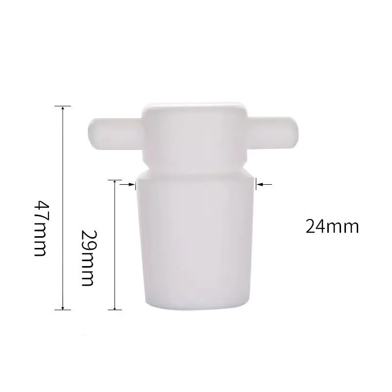PTFE Sealing Plug with Handle - Solid Stopper for Lab Experiments (14/19/24/29/34#)(Caliber 24)