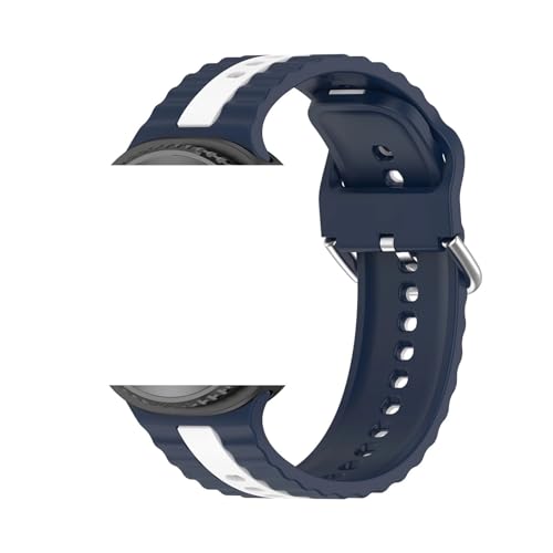 [QAICHFKS] Galaxy Watch 8 44mm 40mm �u���X���b�g�E�H�b�`�o���h�p�c�[�g���V���R���X�g���b�v (Midnight Blue White,8 Classic)
