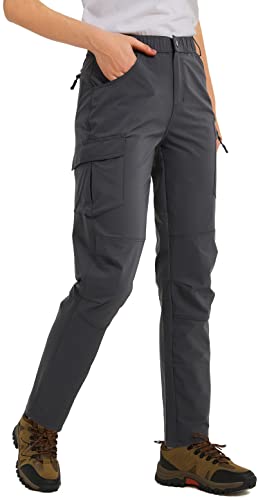 Women's Outdoor Hiking Pants Cargo Pockets Athletic Pants Quick Dry Upf 50+ Water-Resistant Pants For Women Camping Workout Gray M #TOP15