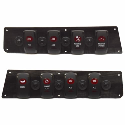 Godfrey Boat Switch Panels | Sweetwater Black Woodgrain (Set of 2)