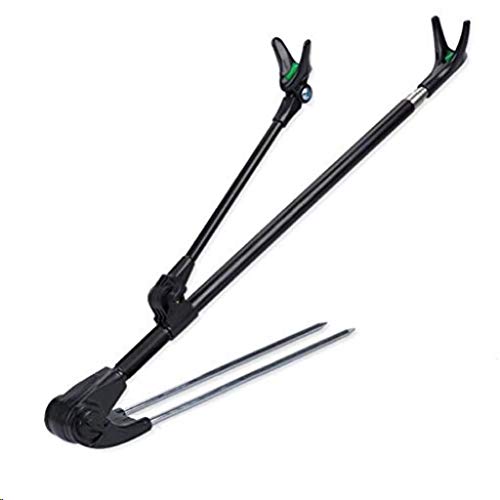 BSTCAR Rod Pod Canne avec Insert de Sol Antidérapant, Support Canne Peche, Ajustable Longueur Totale 2,1m, Support de Canne à Pêche, Accessoire de Pêche Cover