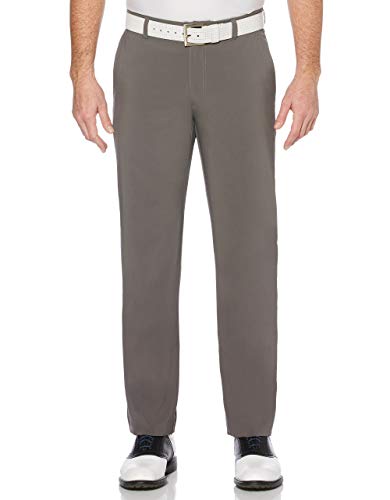 Jack Nicklaus Men's Solid Golf Pants with Active Waistband, Iron gate, 54 X 34