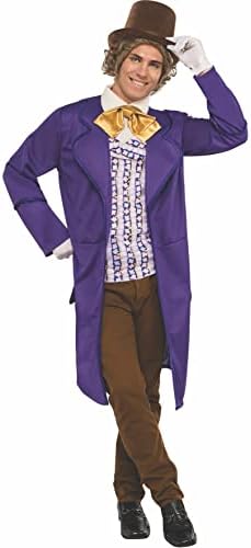 Rubie's Men's Willy Wonka and the Chocolate Factory Deluxe Willy Wonka Costume, Multi-colored, One size