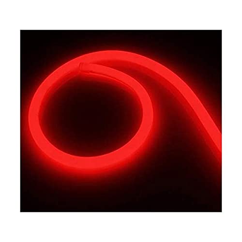 LEDKIA Tira LED Neón Regulable 220V BOBINA 50m Rojo Circular 360 9W/m Corte