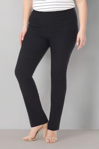 Rekucci Curvy Woman Plus Size Modern Straight Leg Pant w/Tummy Control4