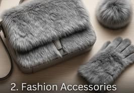 Image of Prokart Soft Faux Fur Fabric Cloth - 60 Inch Wide Pana | Fur Fabric Decorative Cloth for Crafting Soft Toys, Fancy Dress, Baby Photoshoot, Wedding Mandap & Party Decor (Grey, 3 Mtr)