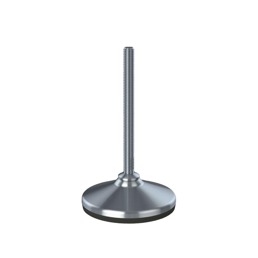 Pie de nivelación inoxidable 20x150x105 mm base y almohadilla antivibración 2200kg-Set de 4