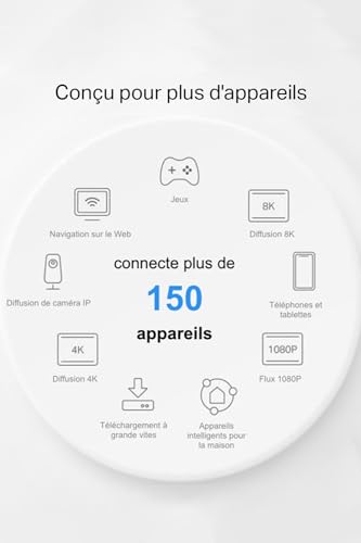 TP-Link Deco WiFi 6 Mesh AX3000Mbps bi-Bande avec PoE Deco X50-PoE(3-Pack), Couverture de 600㎡, 1 Port 2,5 Gbit/s + 1 Port Gigabit, AI-Driven Mesh