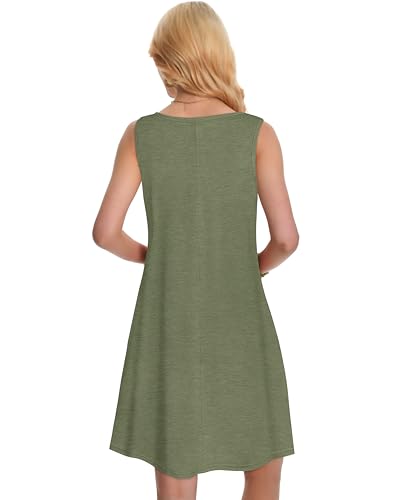 Image of Summer Dresses for Women Beach Boho Sleeveless Vintage Floral Flowy Pocket Tshirt Tank Sundresses 2026