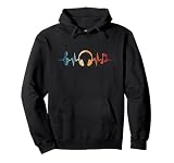 DJ Headphone Musician Heartbeat EDM Music Pullover Hoodie