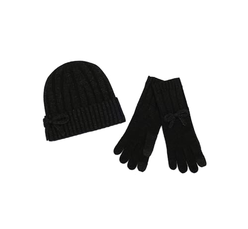 kate spade new york Women's Metallic Bow Box Set, Black, One Size