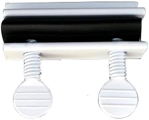 Miniatura 2 de QCAA Cerradura de seguridad para ventana deslizante con forro de vinilo, cerradura a prueba de niños, aluminio, blanco, paquete de 4, fabricado en