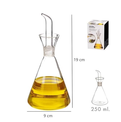 Miniatura 4 de Damdam Go Aceitera Antigoteo Cristal 250 Cc En Caja, 250ml