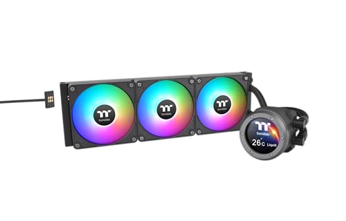 Image of Thermaltake TH360 V2 Ultra EX ARGB AIO CPU Cooler /Water Block 2.1 inch LCD /Fan 120 * 3 /Magnetic Quick Connection /MB ARGB Sync Control /LCD Software Control /CL-W415-PL12SW-A