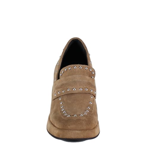 Diba True Womens Song Notes Studded Slip On Pump Loafers Casual - Brown4