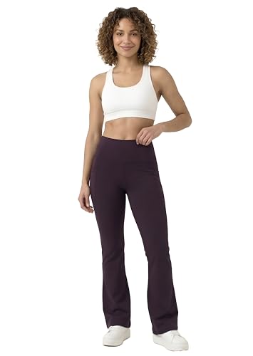 Image of Rock Paper Scissors Premium Flare Gym Pants High Waist Stretchable Flared Leggings with Pockets Gym wear /Active Wear Tights Yoga Pants Womens Workout Tights Gym Tight Black
