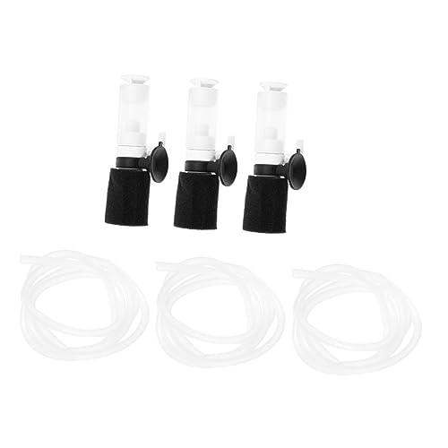 LEDMOMO 3個 水槽フィルター ポンプ 冷却された 水槽エアレーター 魚 ヒータ ボトル air pump 静かなスポンジフィルター 水族館アクセサリー 静かな水槽用フィルター プラスチック