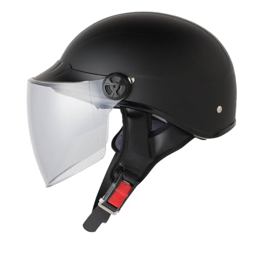 ISHINO SHOKAI ISN HELMET ハーフヘルメット 125ccまで対応 フリー(57〜60cm未満程度) ハーフマットブラック ISN777 ISN21103