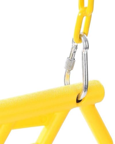 Image of REZNOR Trapeze Swing Bar Playset with Plastic Gym Trapeze Bar for Kids /Adults, | Weight Capacity 120 kg (Yellow)
