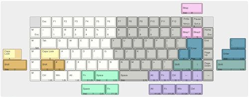 Clavier mécanique 75% SNAP Kit Plus Blanc interchangeable pour PC et Mac - 6