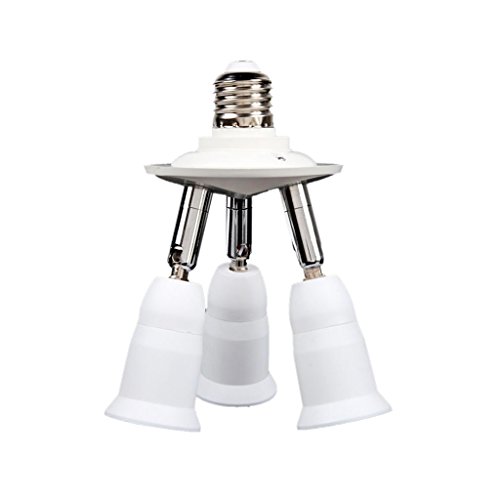 Preisvergleich Produktbild MagiDeal 3 In 1 Einstellbar E27 Grund Helle Lampenbirne Adapterhalter-Splitter