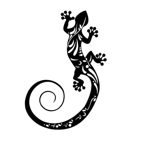 FLCPJGV Sculpture d'art Mural Gecko en métal, décoration Artistique de lézard, Ornement pour café intérieur et extérieur