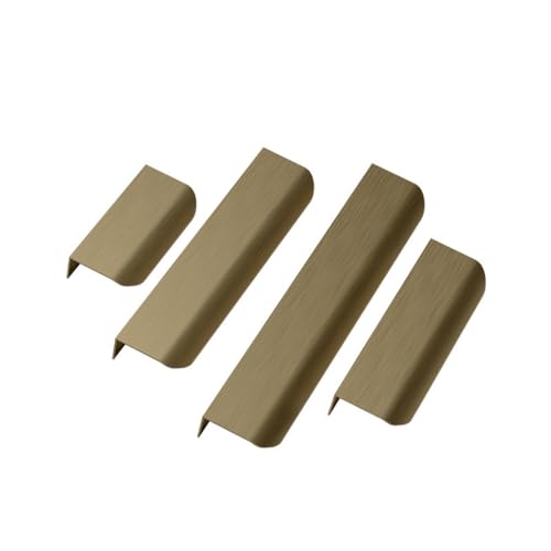 Manijas ocultas de aleación de aluminio dorado para gabinetes de 128mm 6