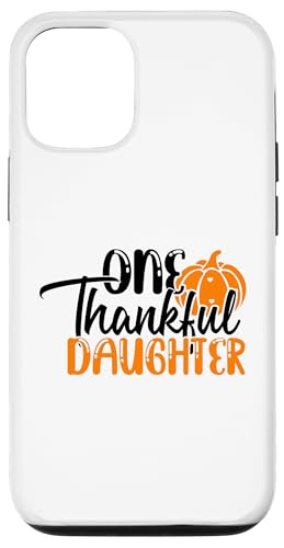 Carcasa para iPhone 12/12 Pro Familia de fuentes Thanksgiving Pumpkin Turkey Fall Thankful Holiday Family