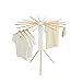 JOOM Tripod Clothes Drying Rack, Garment Rack Portable and Foldable Space Saving Laundry Drying Rack - Drying Rack Clothing Floor Folding Balcony Bedroom Household Wooden