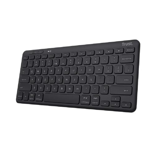 Trust Lyra Keyboard RF Wireless + Bluetooth QWERTY Us English, W128780401 (Bluetooth QWERTY Us English Black)