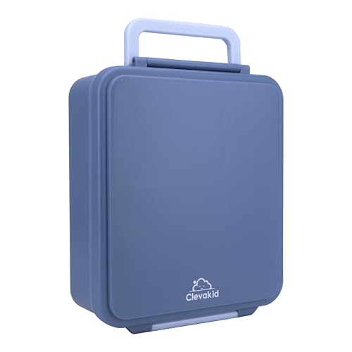 Image of Bento Mega Lunch Box, carrying handle - 4 No-Mix Compartments | Microwave & Dishwasher Safe | for Adult, Preschool, School 1600ML, OZ (Blue Turquoise)