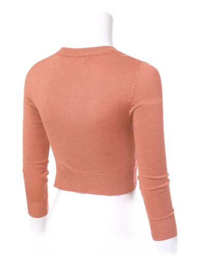 Image of Allsense Women's Cropped Bolero Shrug Cardigan | 3 /4 Sleeve, Button Down, Lightweight Knit Sweater
