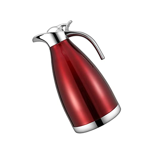 ULTECHNOVO olla de vacío termo agua Frasco térmico térmicamente cafetera con aislamiento térmico botella térmica vino Contenedores largo tetera aislada botella de acero inoxidable rojo