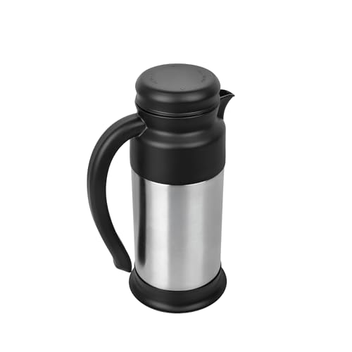 Creamer Pitcher for Coffee 0.75L/25 Oz Thermal Coffee Carafe Stainless Steel Coffee Carafes for Keeping Hot and Cold Double-Wall Design 12-Hour Hot & Cold Leak-Proof Portable for Travel Camping Office