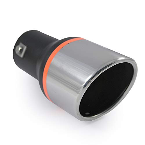 Double Exhaust Tip Muffler Trim Tail Twin End Pipe Sport Stainless Steel Chrome 56 Mm - View #5