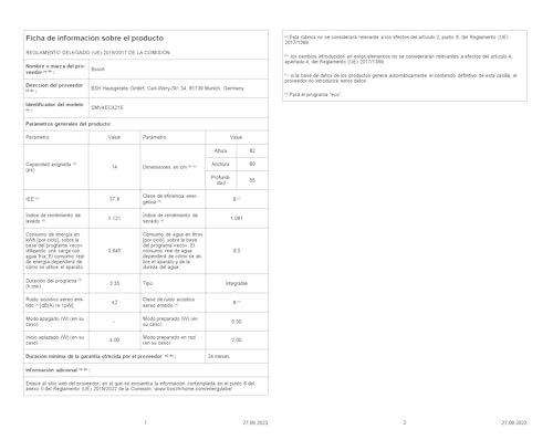 Bosch Lavavajillas Integrable, Serie 4, 60 cm., Home Connect, Blanco, SMV4ECX21E - imagen 11