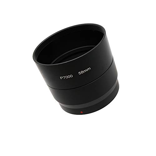 58mm Tubo Adaptador de Lente Anillo Adaptador de Tubo para Cámara Nikon Coolpix P7100 Negro miniatura 2