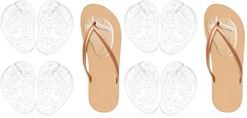 Image of Gel Metatarsal Pads for Thong Sandals Flip-Flops, 2Pairs Forefoot Cushion Inserts, Ball of Foot Grip Pads for Metatarsal Support and Pain Relief, Anti-Slip (Pack of 2)