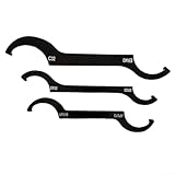 Doppelendiges, verstellbares C-Hakenschlüssel-Set für Stoßdämpfer und Graviermaschinen, 45# Kohlenstoffstahlkonstruktion mit rutschfestem Ru(3 Stück)