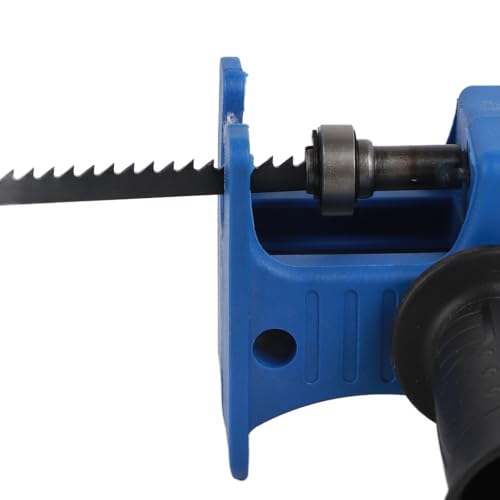 Reciprocating Saw Adapter Blue Electric Drill to Saw Adapter Set Handheld Drill to Saw Adapter Kit Woodworking Tool (1 Adapter with 3 Saw Blade) - Image 4