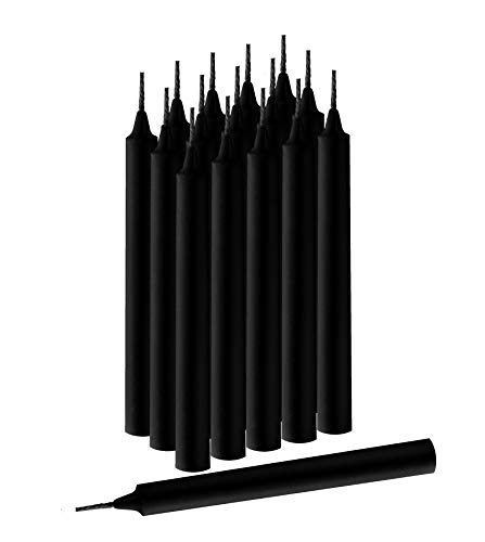 Chime Candles for Spells, Rituals, Birthday Party Congregation (100, Black)