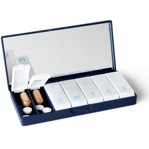 PORT X POLISH 7-Day Pill Box Organizer (Navy)