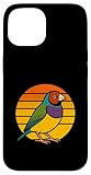 diamante di gould blu cobalto Grafica vintage al tramonto con vivace illustrazione di fringuello. Ideale per gli appassionati di uccelli esotici, i custodi di voliere e i collezionisti di arte della fauna selvatica.