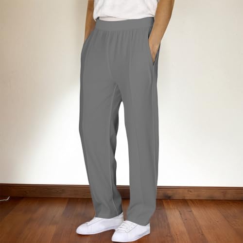 Kids Sweatpants Boys Straight Leg Open Bottom Pleated Uniform Pants Elastic Waist Athletic Joggers Sweat Pants with Pockets2