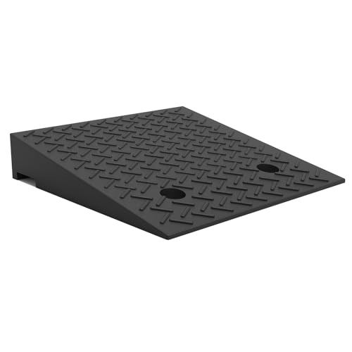 Rampa portátil para bordillo, altura de elevación de 5 pulgadas, rampa de caucho resistente para automóviles, sillas de ruedas, cortadoras de césped, motocicletas y bicicletas miniatura 1